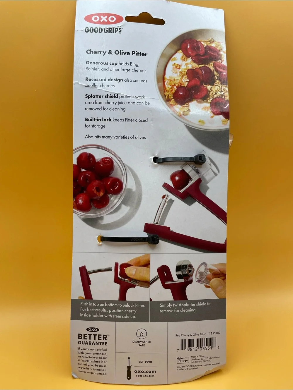 OXO Good Grips Cherry & Olive Pitter - Red